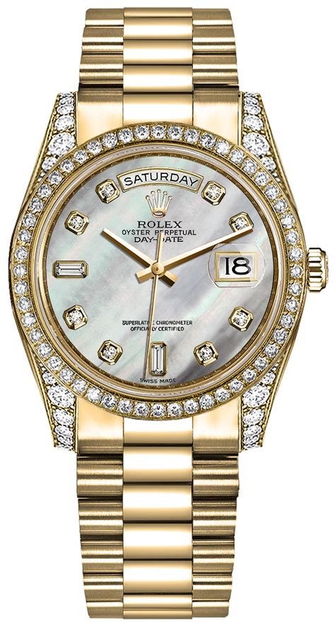 rolex day date 36 full gold al polso